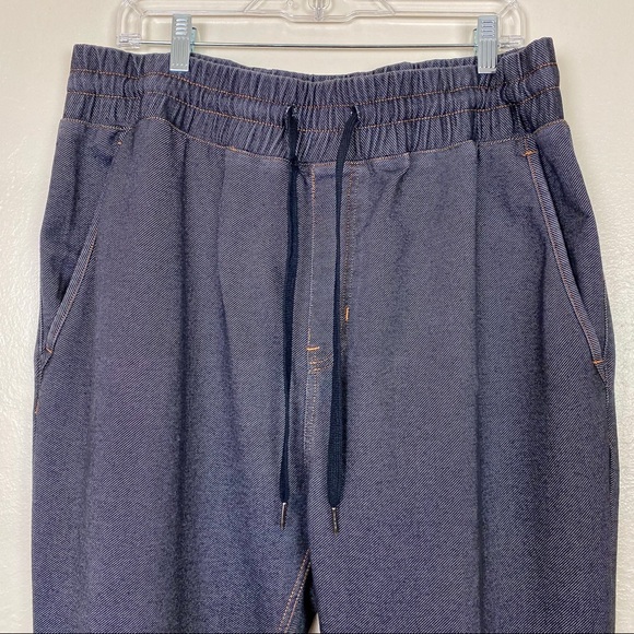 Stretch Joggers Sweats Blue XL Pull-On Denim Look Workout Pants Loungewear - Picture 4 of 16